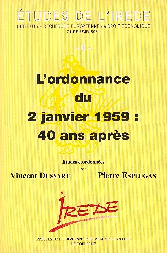 P.U.S.S : L'ORDONNANCE DU 2 JANVIER 1959 : 40 ANS APR�S
