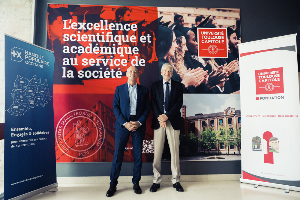 Signature d'une convention de mécénat entre la Fondation Toulouse Capitole Université et la Banque Populaire Occitane