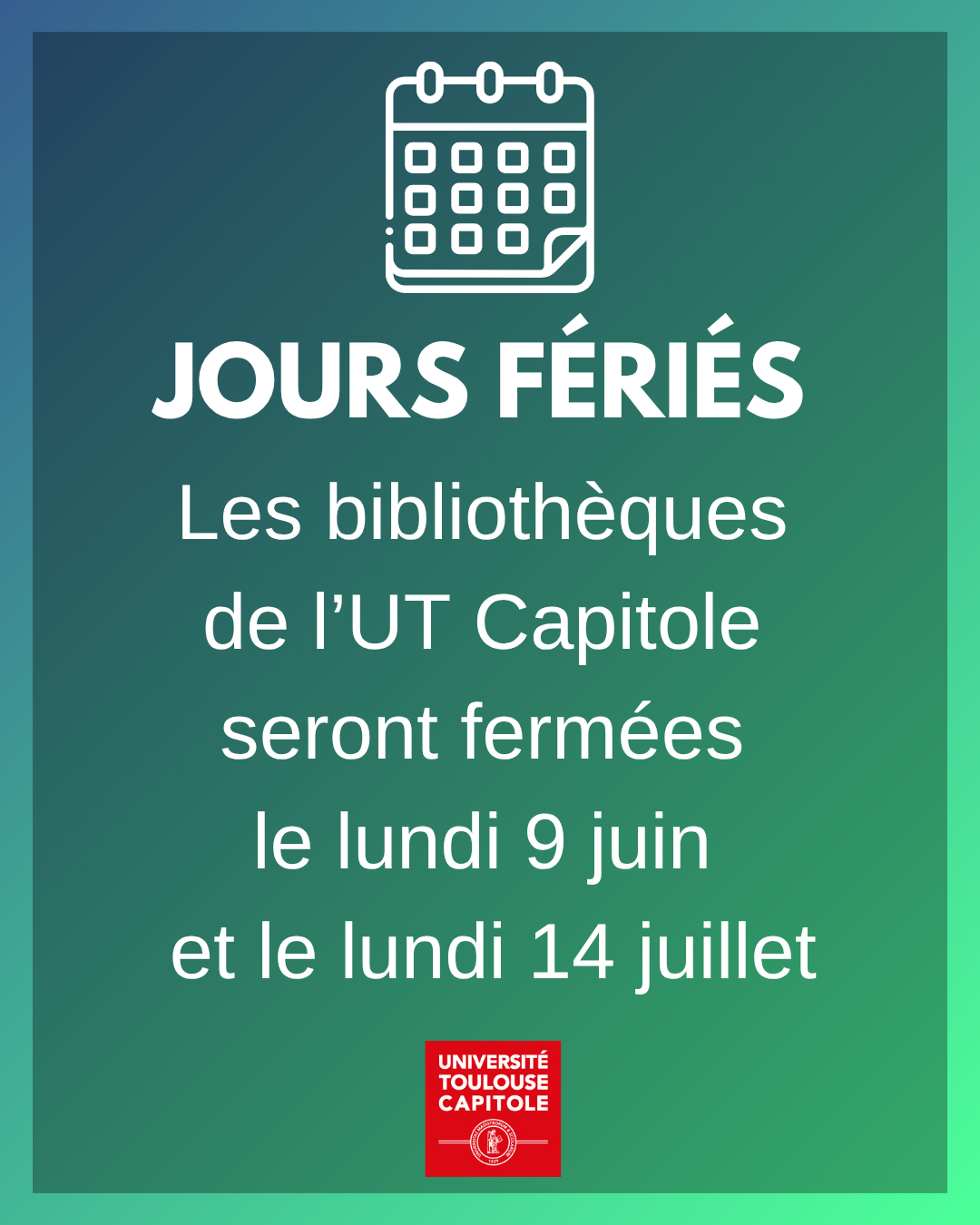 Jours féries juin juillet