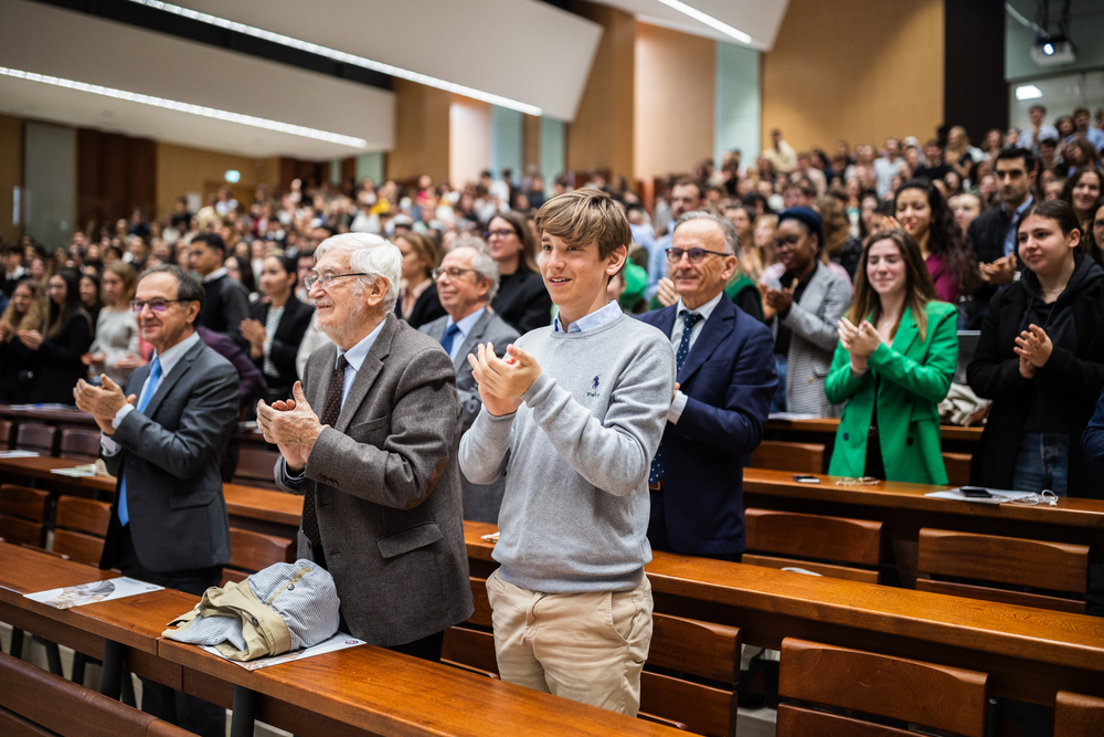 Audience délocalisée et conférence par Laurent Fabius, Président du Conseil constitutionnel