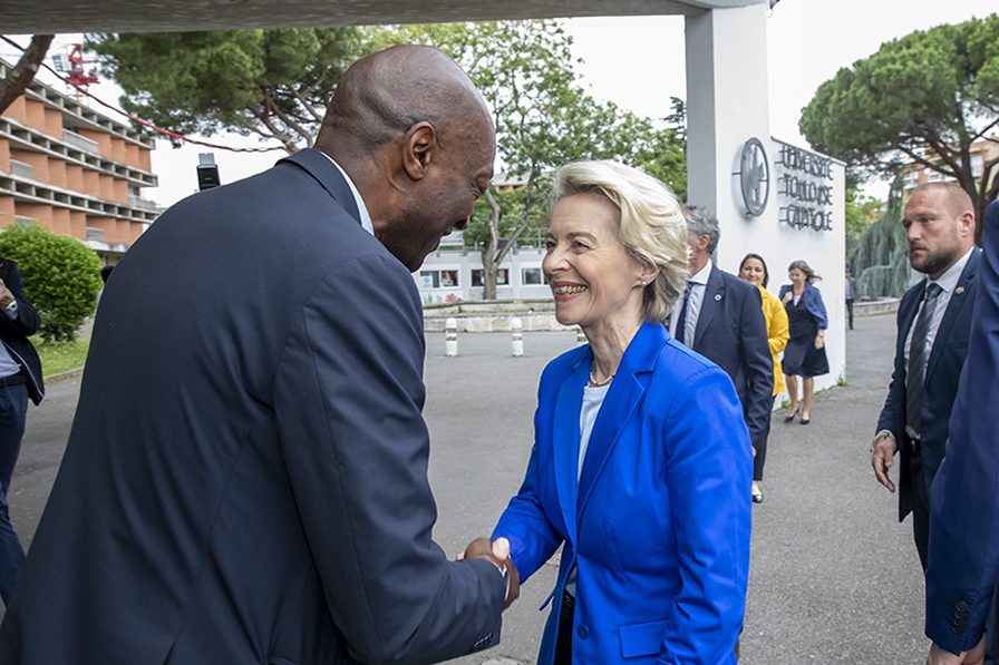 Accueil de la présidente de Commission européenne, Ursula von der Leyen