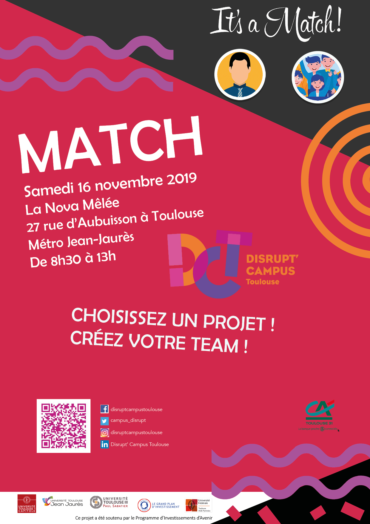 Affiche MATCH Disrupt' Campus Toulouse