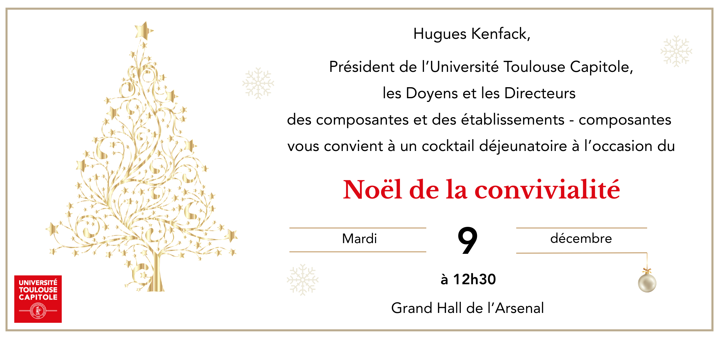Carton d'invitation 2025 - Noël de la convivialité