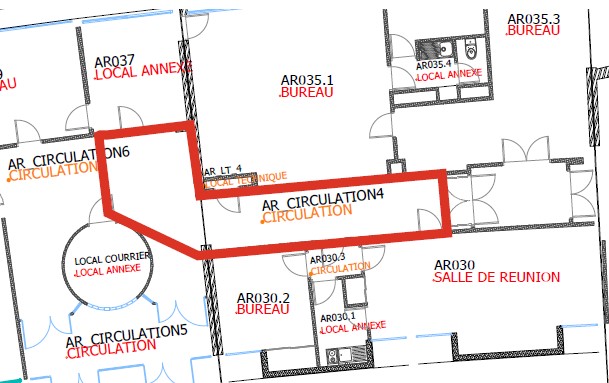Circulation RDC Aile Sud