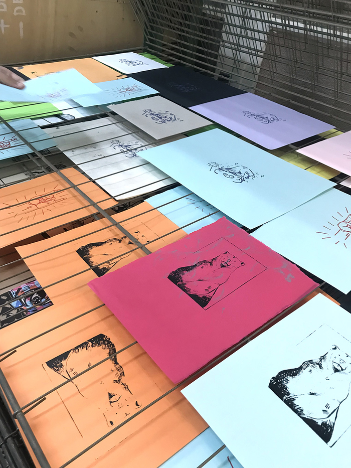 Photo ateliers gravure avec Irina Pentecouteau