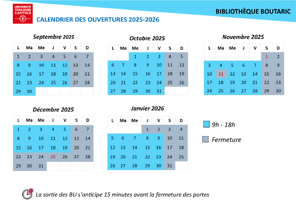 Horaires Boutaric