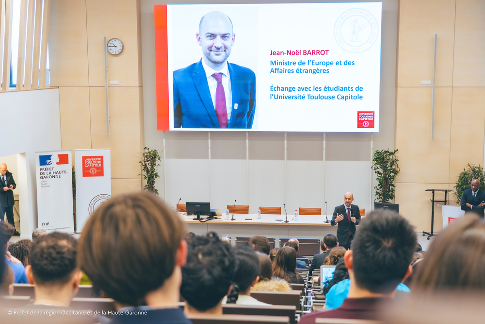 Visite du ministre de l’Europe et des Affaires étrangères à UT Capitole