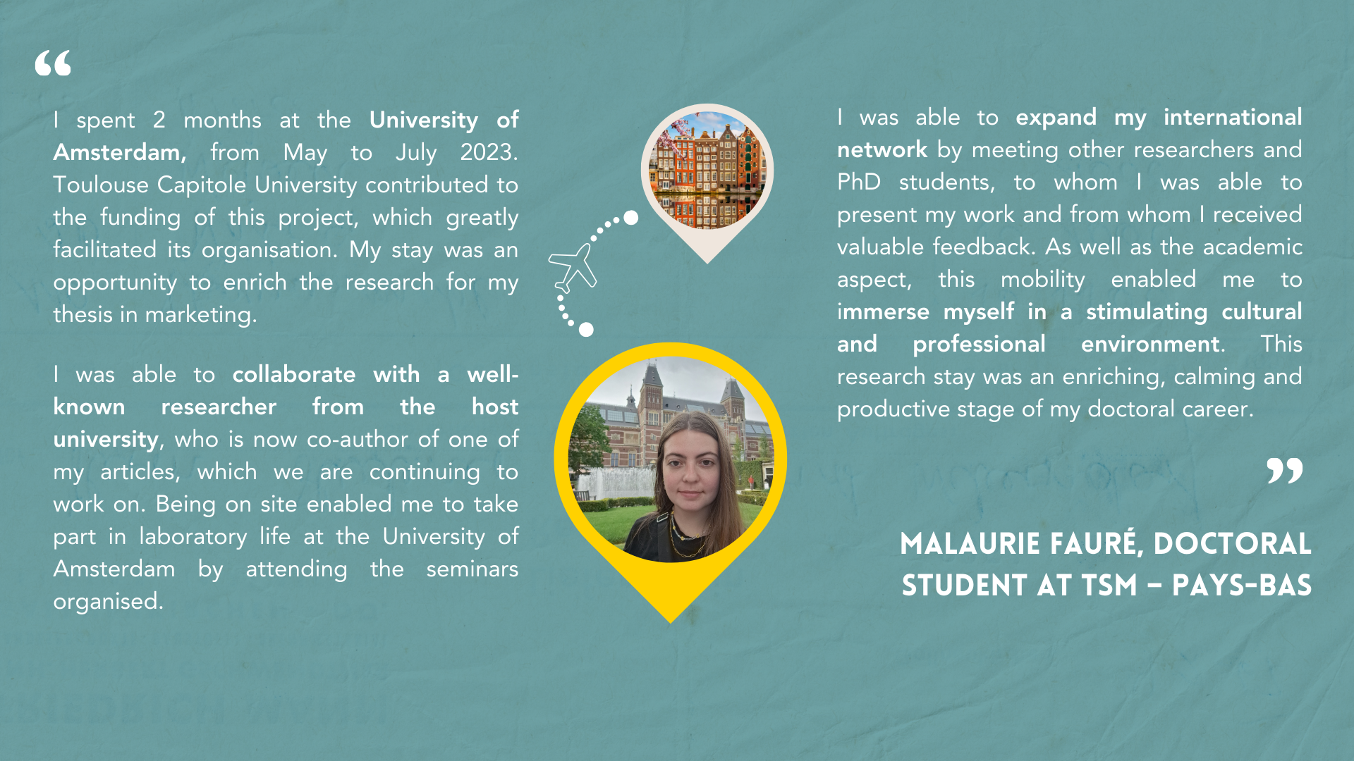Testimonial from Malaurie Fauré, doctoral student at TSM