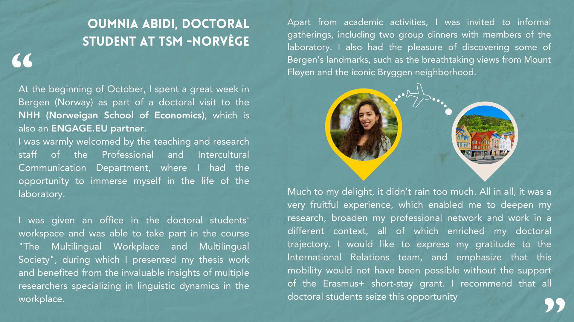 Testimonial from Oumnia Abidi, doctoral student at TSM