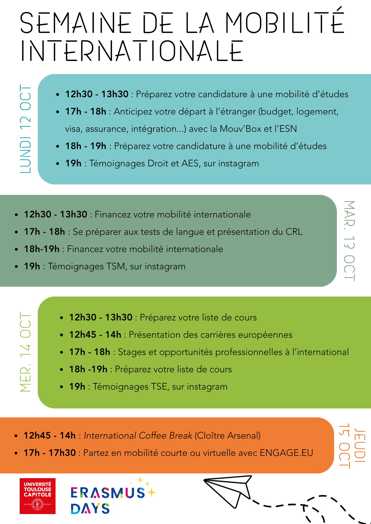 Planning - Semaine de la Mobilité Internationale 2026