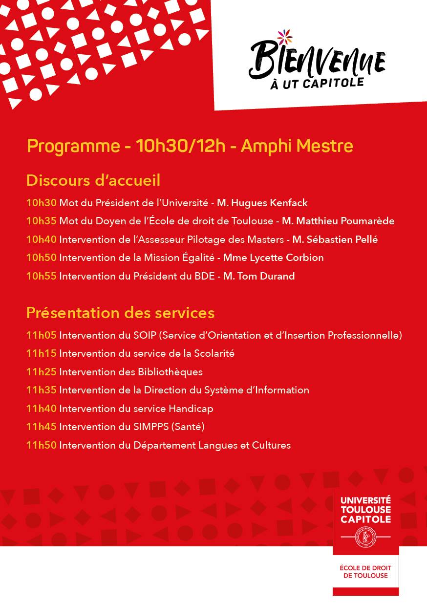 programme prérentrée des masters - verso