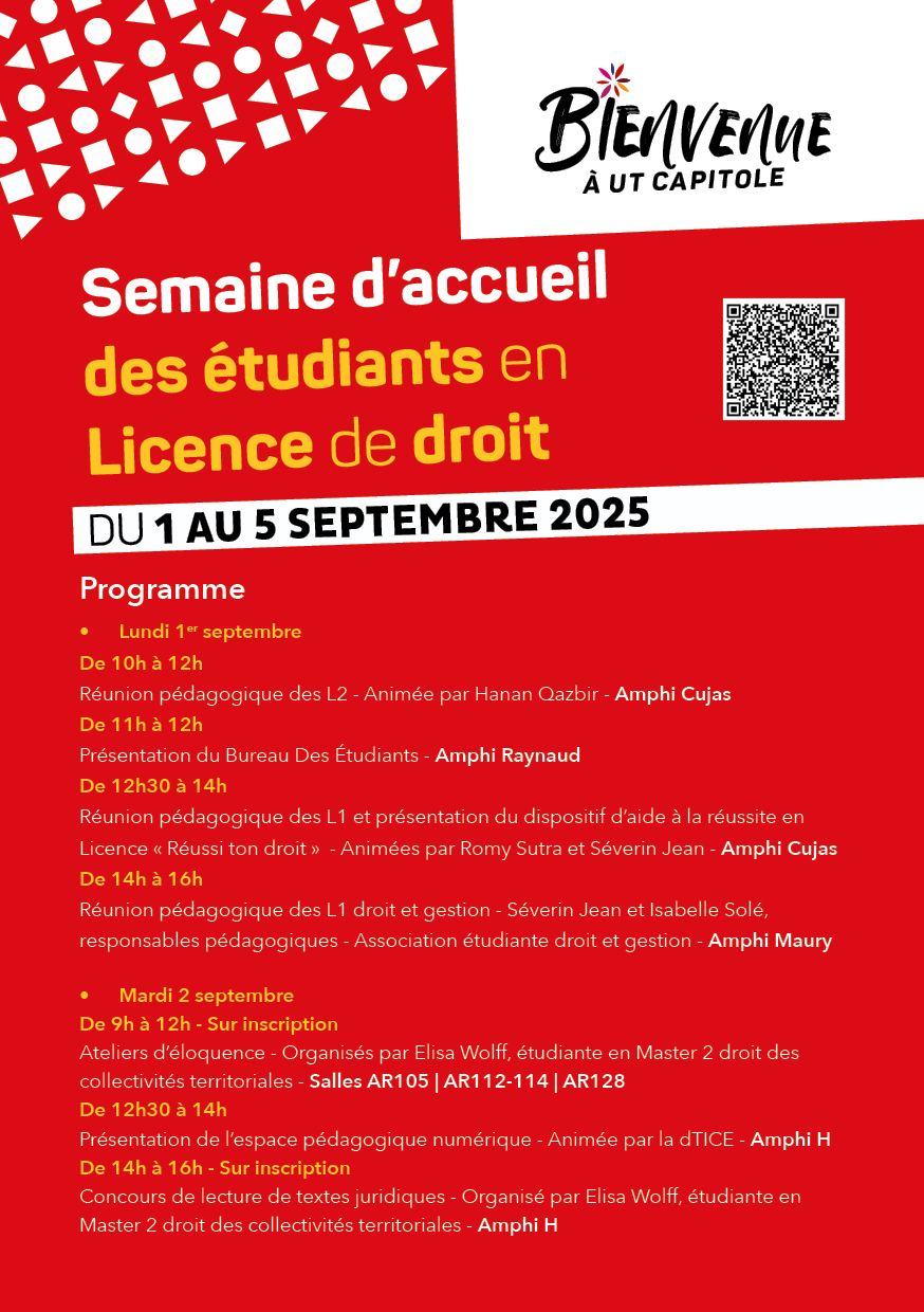 programme semaine d'accueil recto